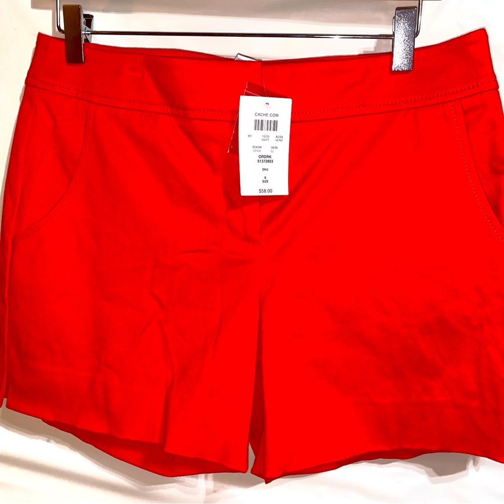 Cache | Shorts NWT size 8 coral orange